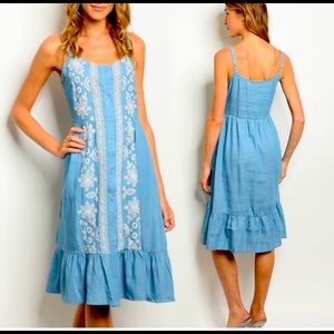 Courtney's Country Button Up Embroidered SunDress